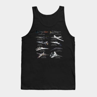 Military's Fastest Jet Fighters Aircraft Plane of the World Tank Top